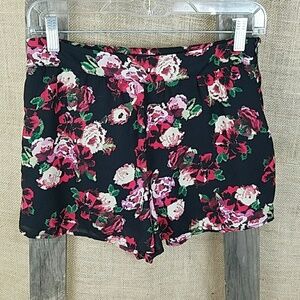 Forever 21 women M summer shorts floral vacation Cottagecore Beach Relaxed